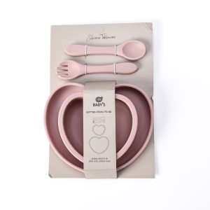 Heart Silicone Tableware Set